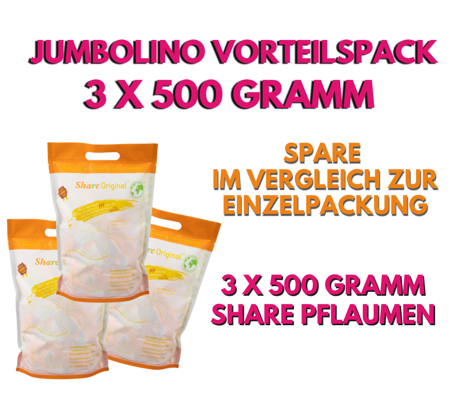 Share Pflaume Jumbolino 3 x 500g Packung